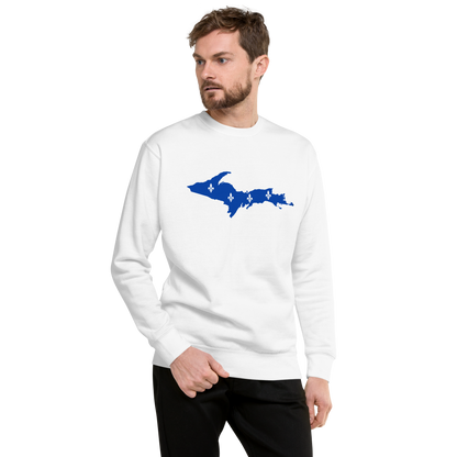 Michigan Upper Peninsula Sweatshirt (w/ UP Quebec Flag Outline) | Unisex Premium