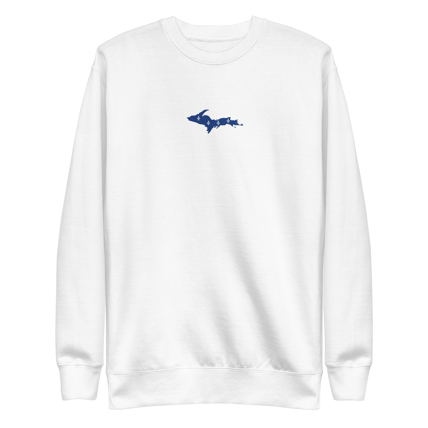 Michigan Upper Peninsula Sweatshirt (w/ Embroidered UP Quebec Flag Outline) | Unisex Premium