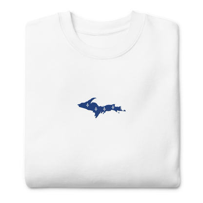 Michigan Upper Peninsula Sweatshirt (w/ Embroidered UP Quebec Flag Outline) | Unisex Premium