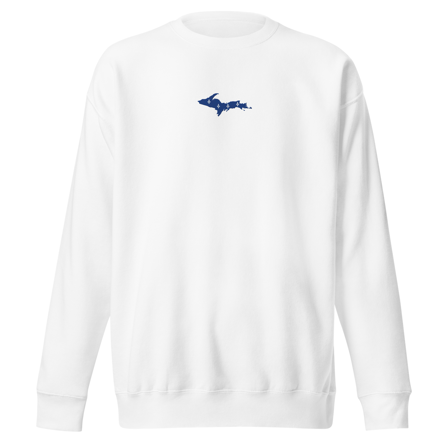 Michigan Upper Peninsula Sweatshirt (w/ Embroidered UP Quebec Flag Outline) | Unisex Premium