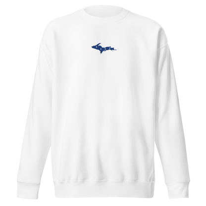 Michigan Upper Peninsula Sweatshirt (w/ Embroidered UP Quebec Flag Outline) | Unisex Premium
