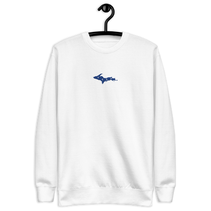 Michigan Upper Peninsula Sweatshirt (w/ Embroidered UP Quebec Flag Outline) | Unisex Premium