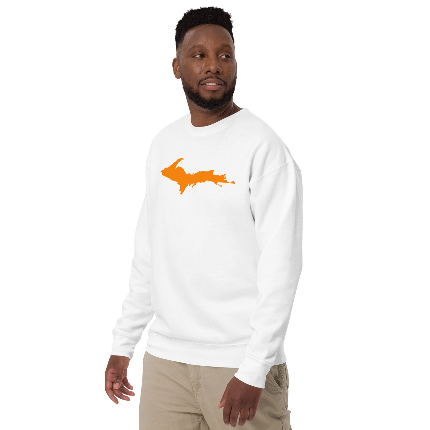 Michigan Upper Peninsula Sweatshirt (w/ Orange UP Outline) | Unisex Premium