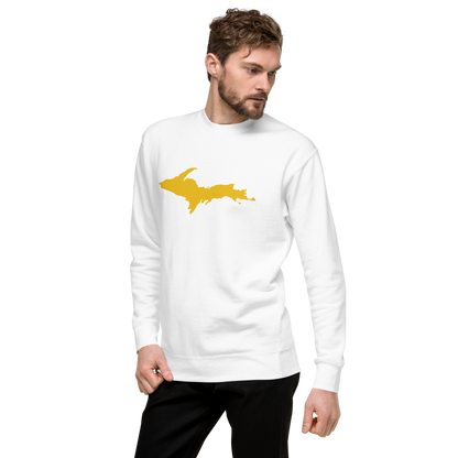 Michigan Upper Peninsula Sweatshirt (w/ Gold UP Outline) | Unisex Premium