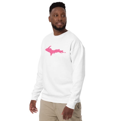 Michigan Upper Peninsula Sweatshirt (w/ Pink UP Outline) | Unisex Premium