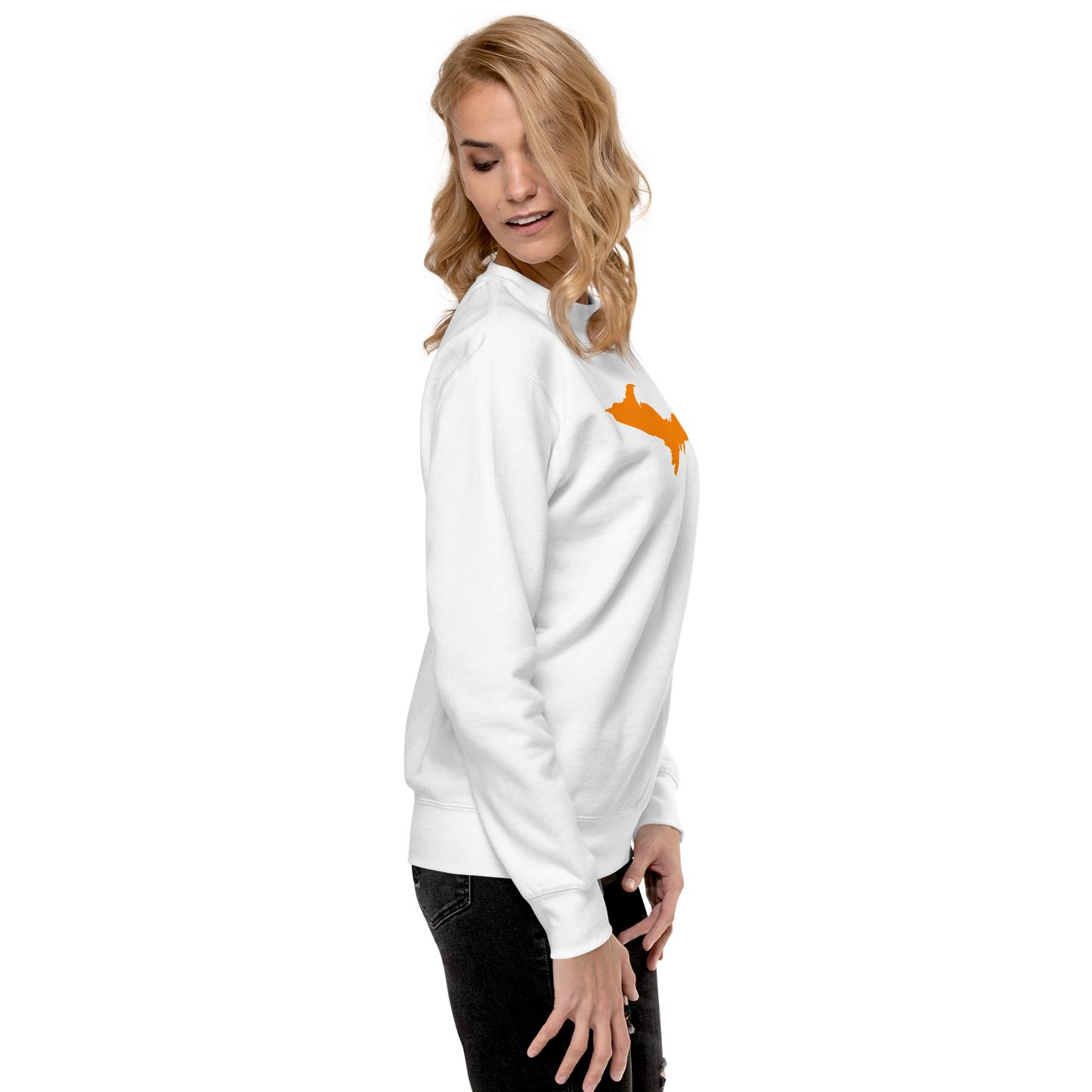 Michigan Upper Peninsula Sweatshirt (w/ Orange UP Outline) | Unisex Premium