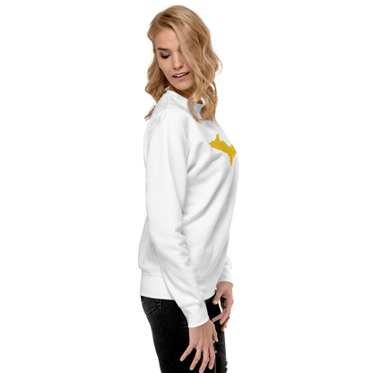 Michigan Upper Peninsula Sweatshirt (w/ Gold UP Outline) | Unisex Premium