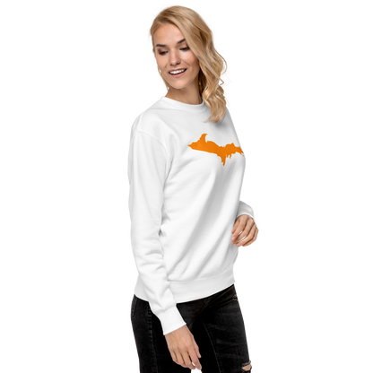 Michigan Upper Peninsula Sweatshirt (w/ Orange UP Outline) | Unisex Premium