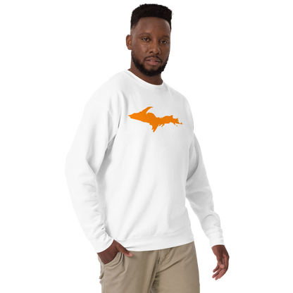 Michigan Upper Peninsula Sweatshirt (w/ Orange UP Outline) | Unisex Premium