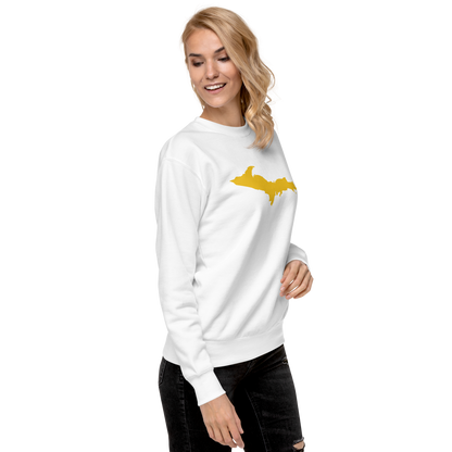 Michigan Upper Peninsula Sweatshirt (w/ Gold UP Outline) | Unisex Premium