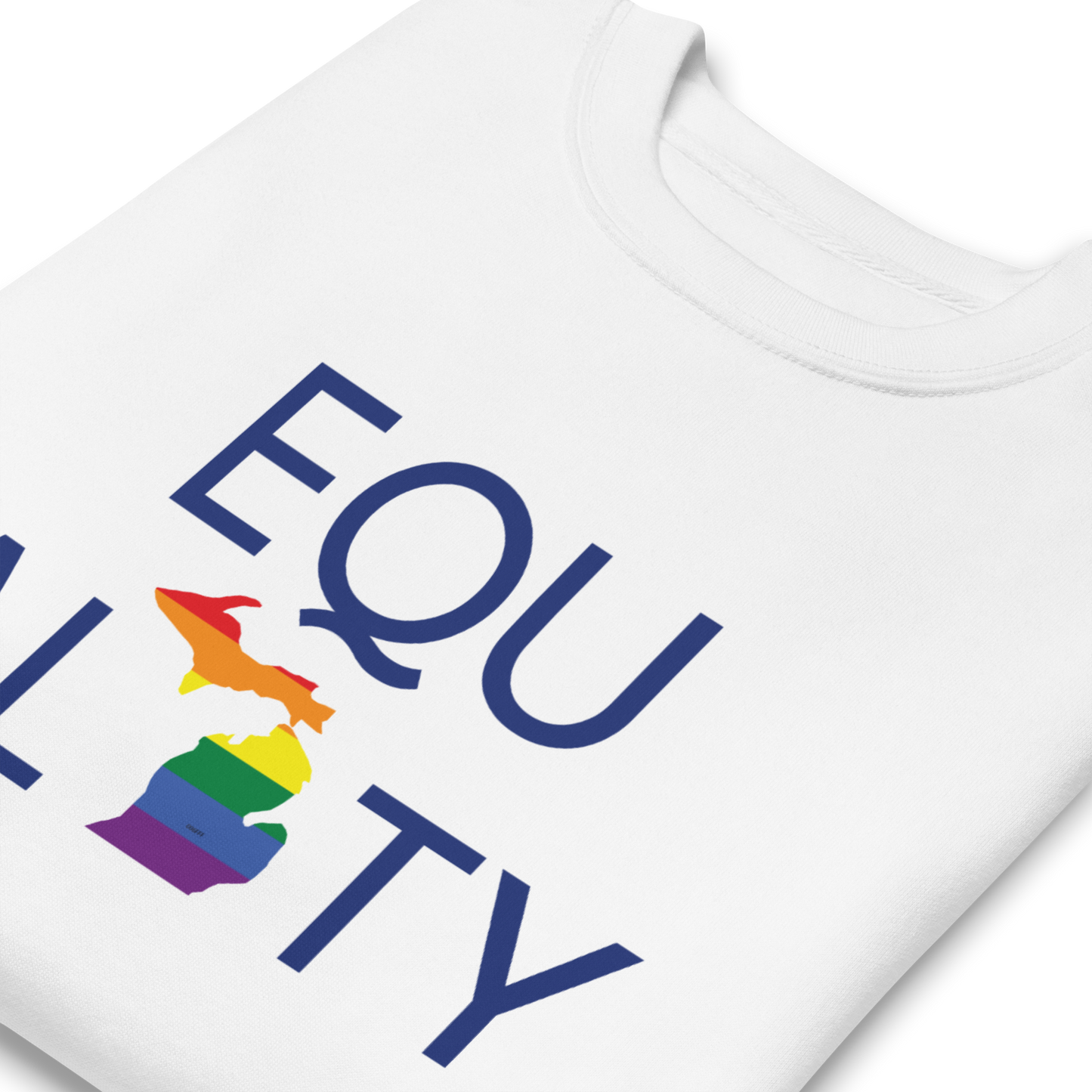 Michigan 'Equality' Premium Sweatshirt (LGBTQ Pride Colors)