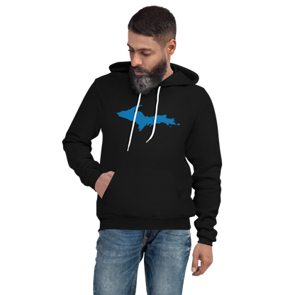 Michigan Upper Peninsula Hoodie (w/ Azure UP Outline) | Unisex Cloud Fleece