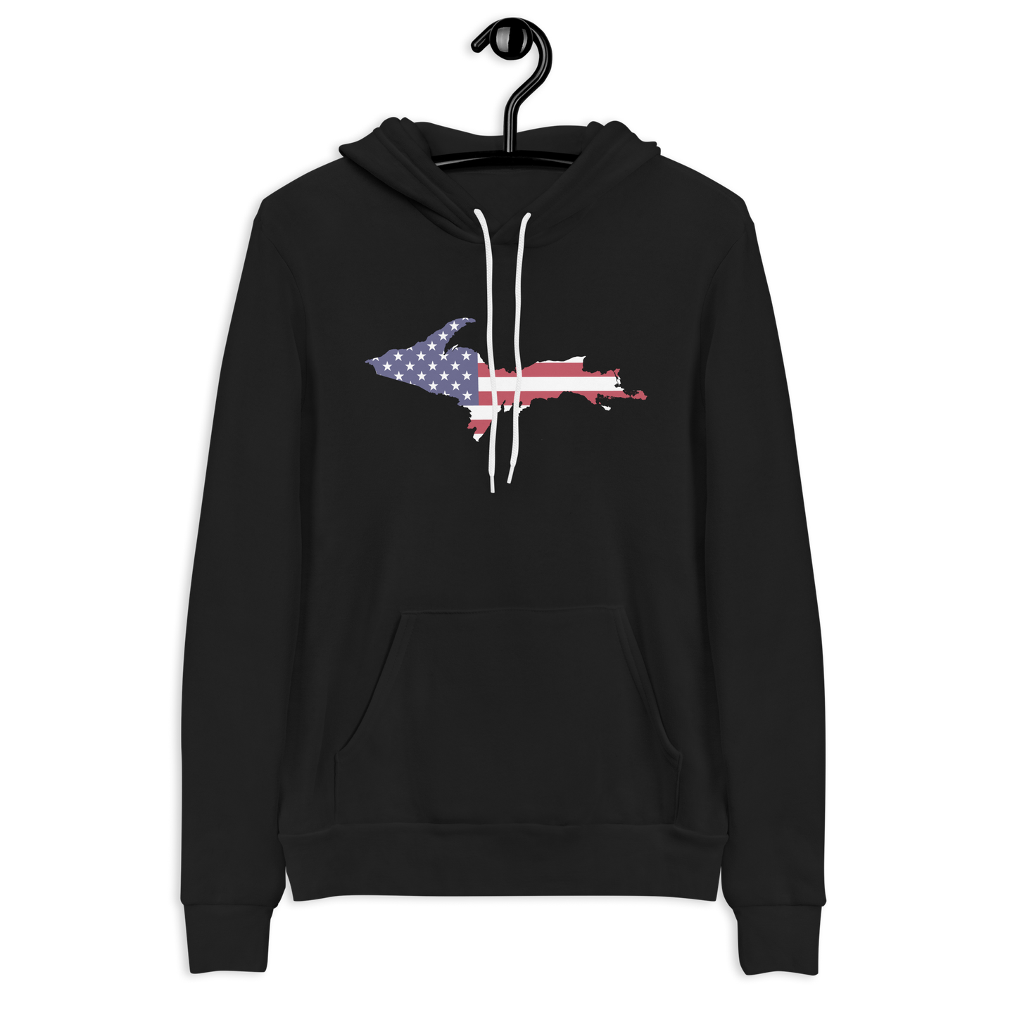 Michigan Upper Peninsula Hoodie (w/ UP MI USA Flag Outline) | Unisex Cloud Fleece