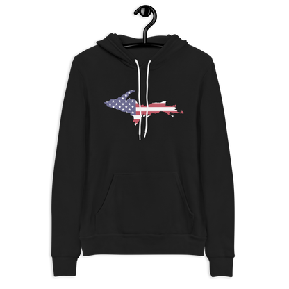 Michigan Upper Peninsula Hoodie (w/ UP MI USA Flag Outline) | Unisex Cloud Fleece