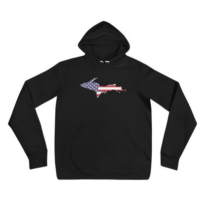 Michigan Upper Peninsula Hoodie (w/ UP MI USA Flag Outline) | Unisex Cloud Fleece