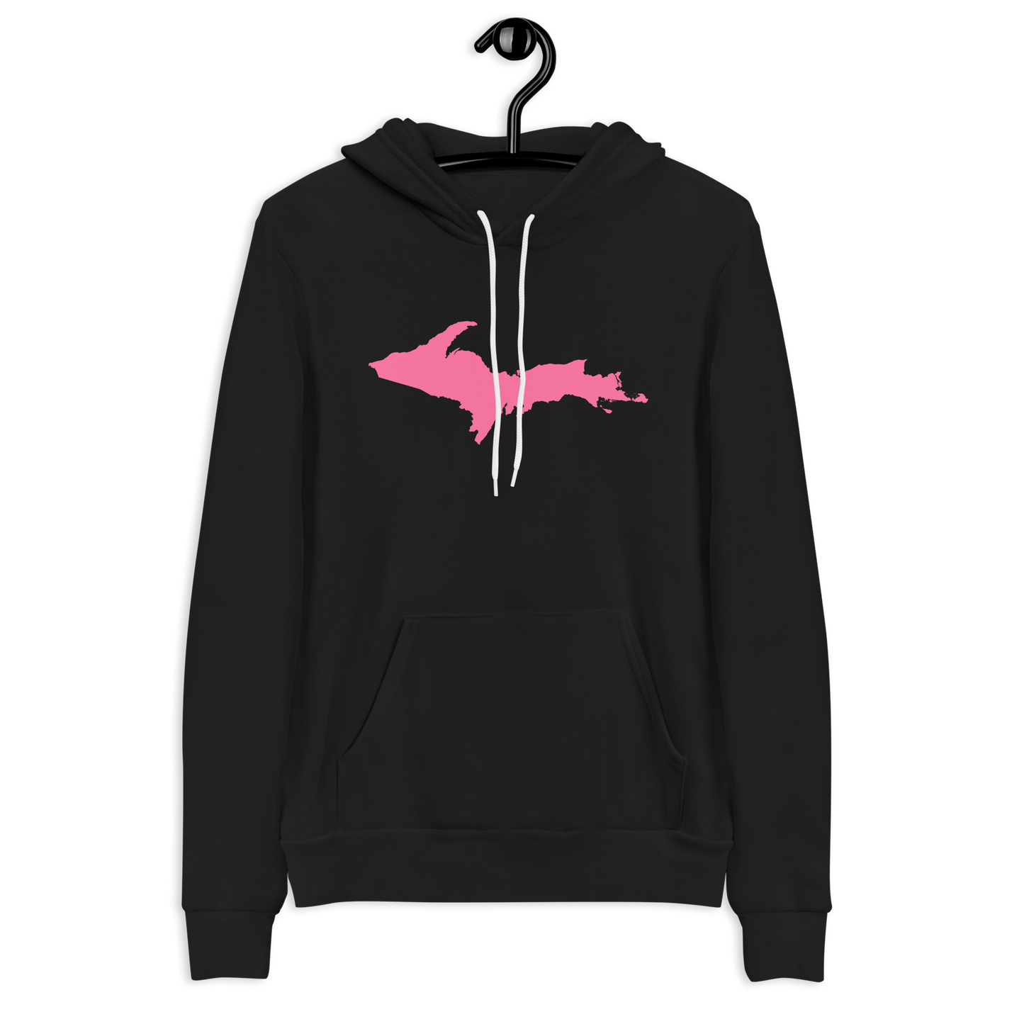 Michigan Upper Peninsula Hoodie (w/ Pink UP Outline) | Unisex Cloud Fleece