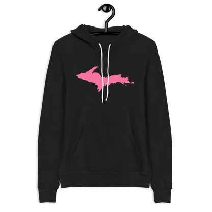 Michigan Upper Peninsula Hoodie (w/ Pink UP Outline) | Unisex Cloud Fleece