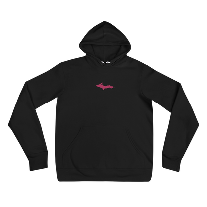 Michigan Upper Peninsula Hoodie (w/ Embroidered Pink UP Outline) | Unisex Cloud Fleece