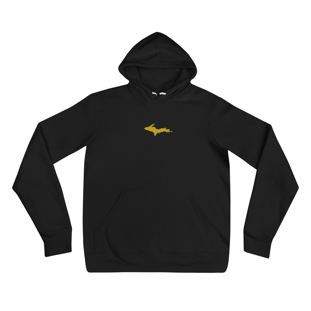 Michigan Upper Peninsula Hoodie (w/ Embroidered Gold UP Outline) | Unisex Cloud Fleece