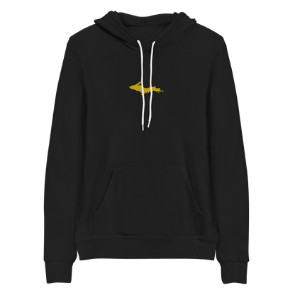 Michigan Upper Peninsula Hoodie (w/ Embroidered Gold UP Outline) | Unisex Cloud Fleece