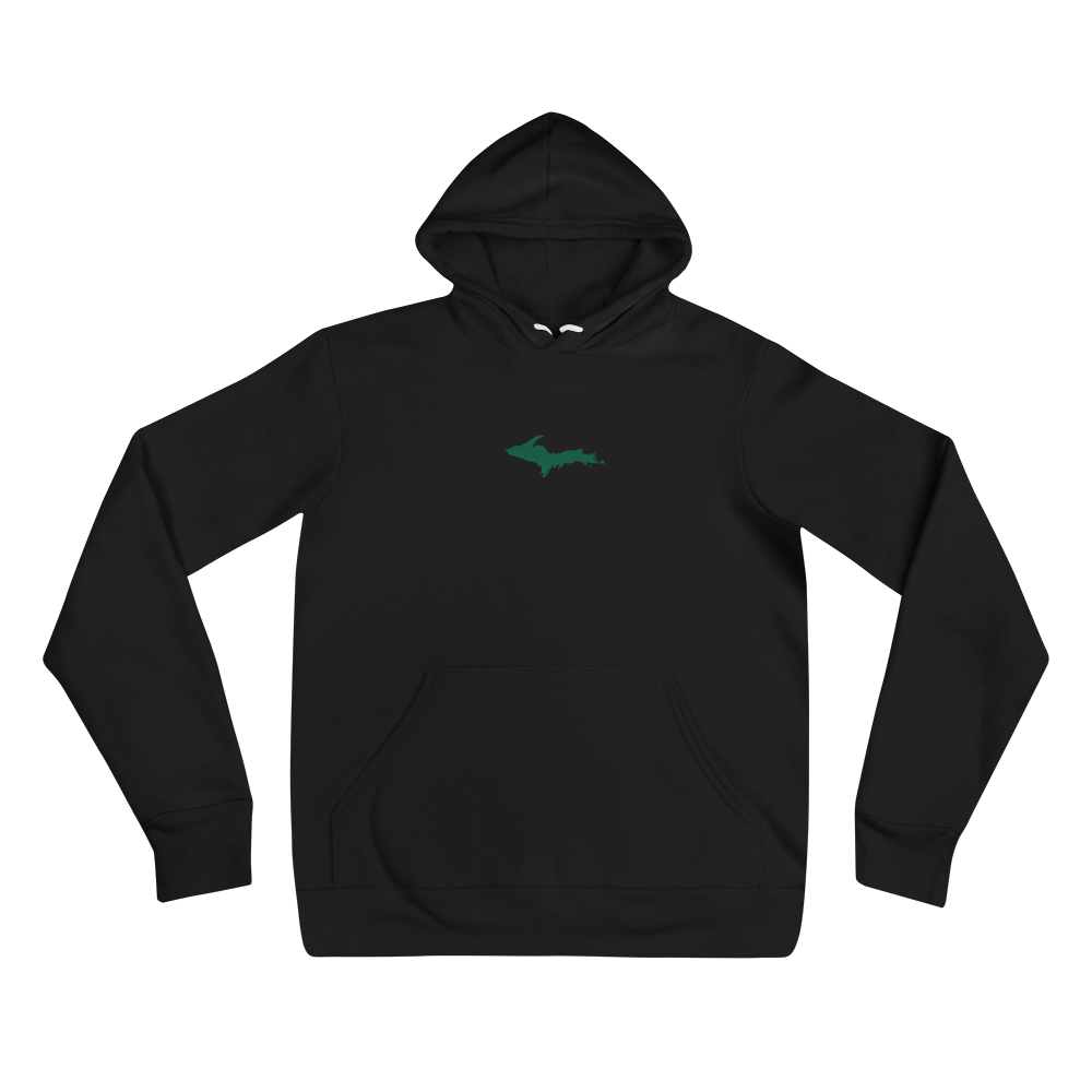 Michigan Upper Peninsula Hoodie (w/ Embroidered Green UP Outline) | Unisex Cloud Fleece