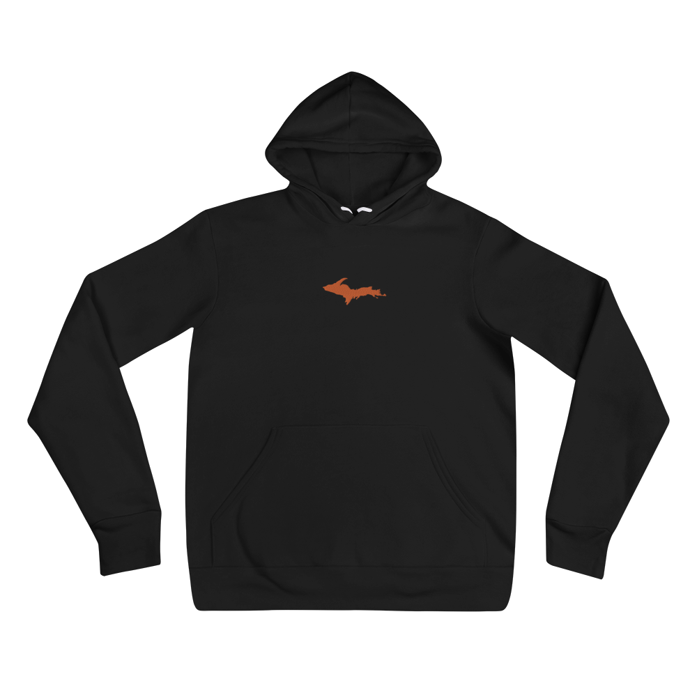 Michigan Upper Peninsula Hoodie (w/ Embroidered Orange UP Outline) | Unisex Cloud Fleece