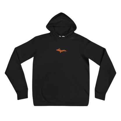 Michigan Upper Peninsula Hoodie (w/ Embroidered Orange UP Outline) | Unisex Cloud Fleece