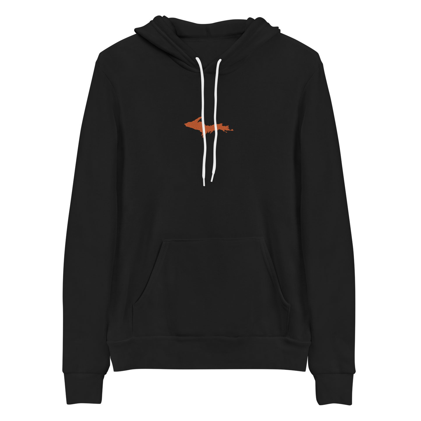 Michigan Upper Peninsula Hoodie (w/ Embroidered Orange UP Outline) | Unisex Cloud Fleece