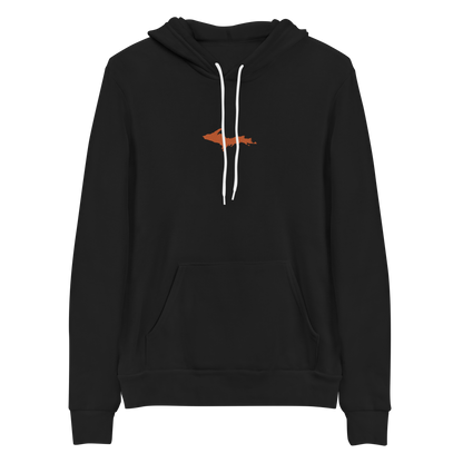 Michigan Upper Peninsula Hoodie (w/ Embroidered Orange UP Outline) | Unisex Cloud Fleece