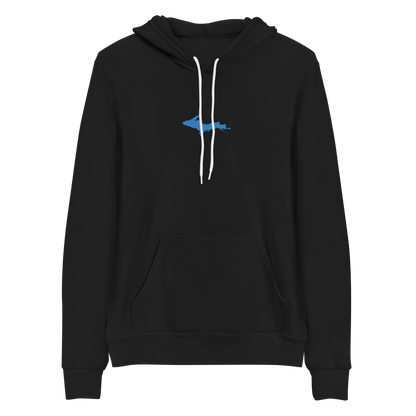 Michigan Upper Peninsula Hoodie (w/ Embroidered Azure UP Outline) | Unisex Cloud Fleece