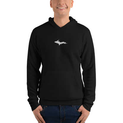 Michigan Upper Peninsula Hoodie (w/ Embroidered UP Outline) | Unisex Cloud Fleece