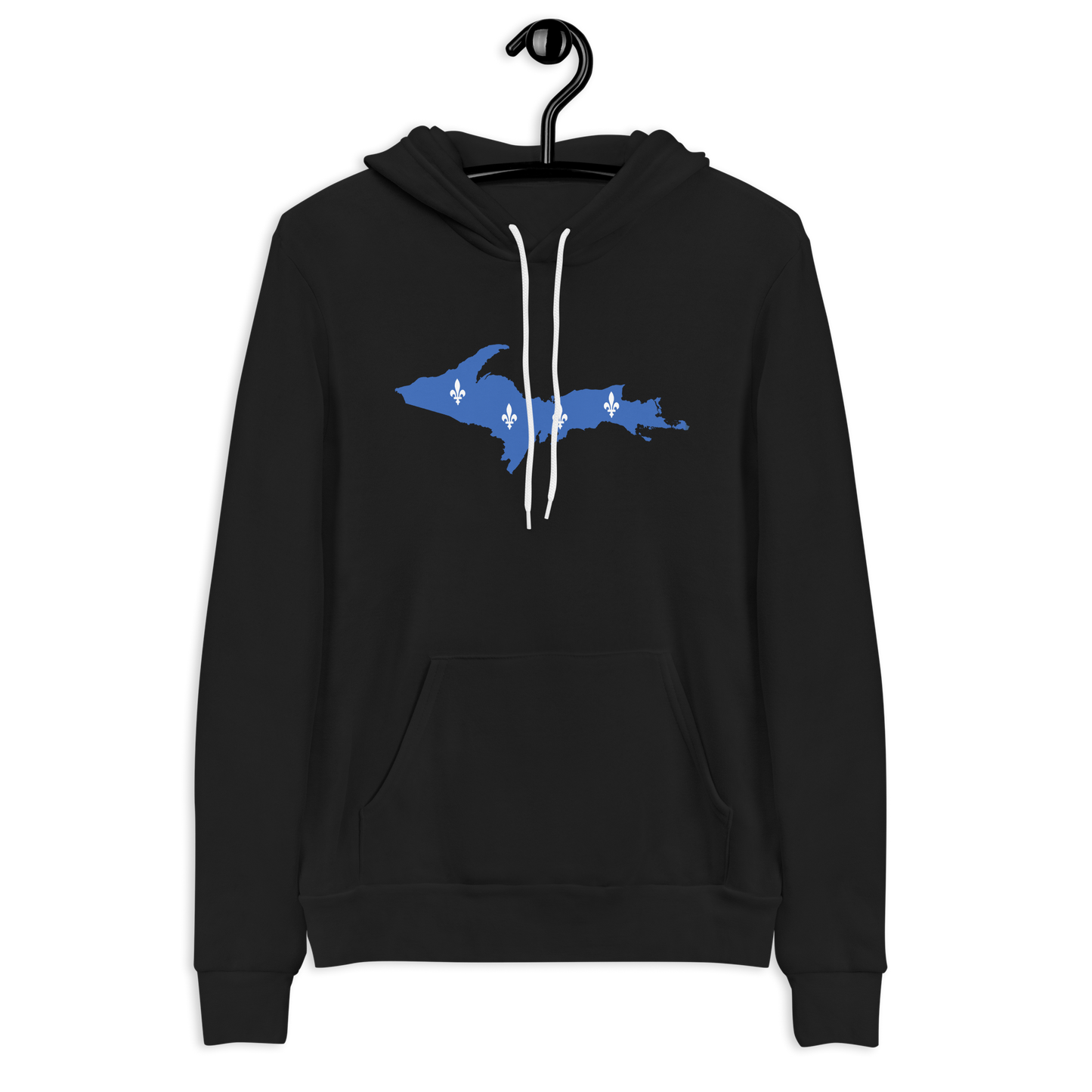 Michigan Upper Peninsula Hoodie (w/ UP Quebec Flag Outline) | Unisex Cloud Fleece