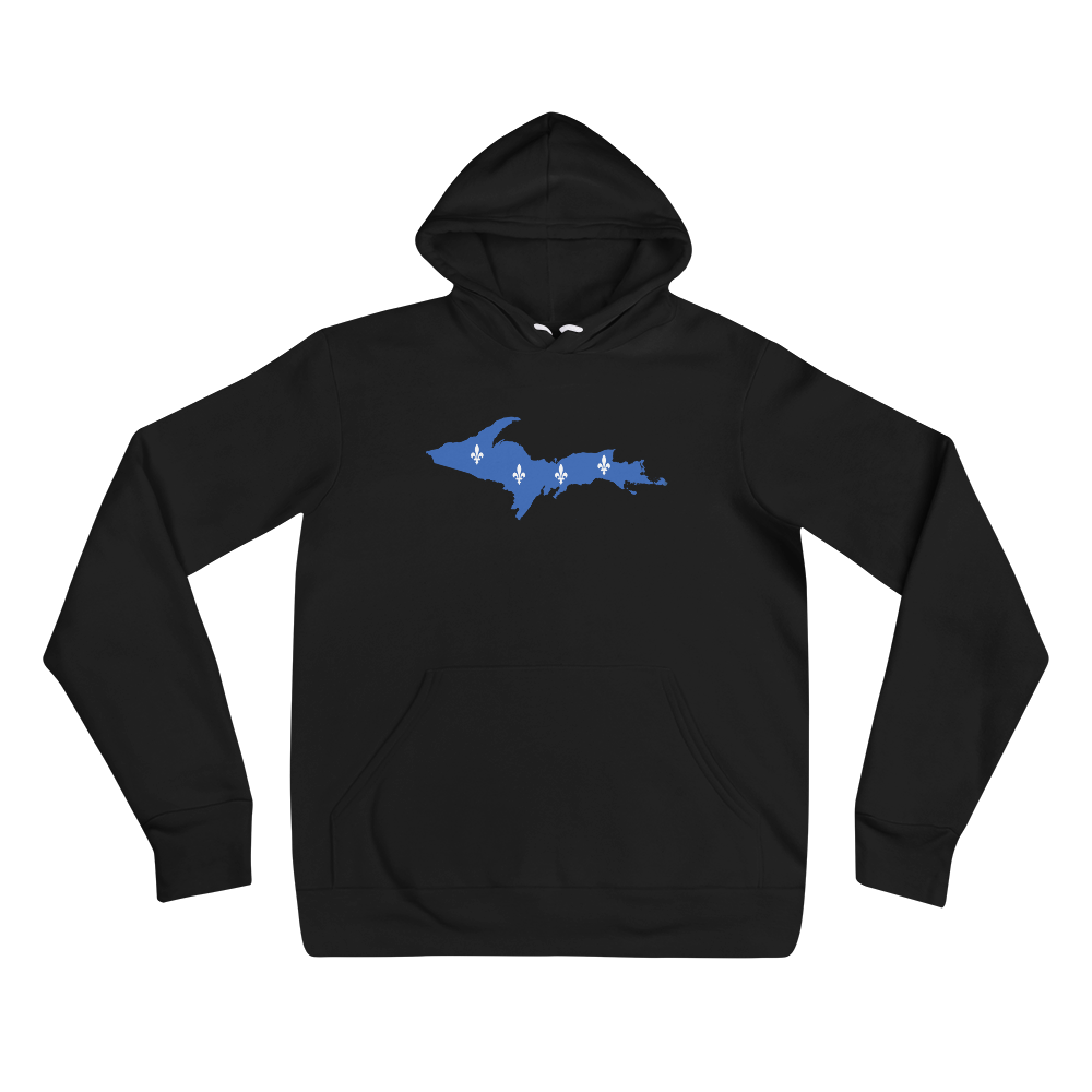 Michigan Upper Peninsula Hoodie (w/ UP Quebec Flag Outline) | Unisex Cloud Fleece