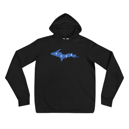 Michigan Upper Peninsula Hoodie (w/ UP Quebec Flag Outline) | Unisex Cloud Fleece