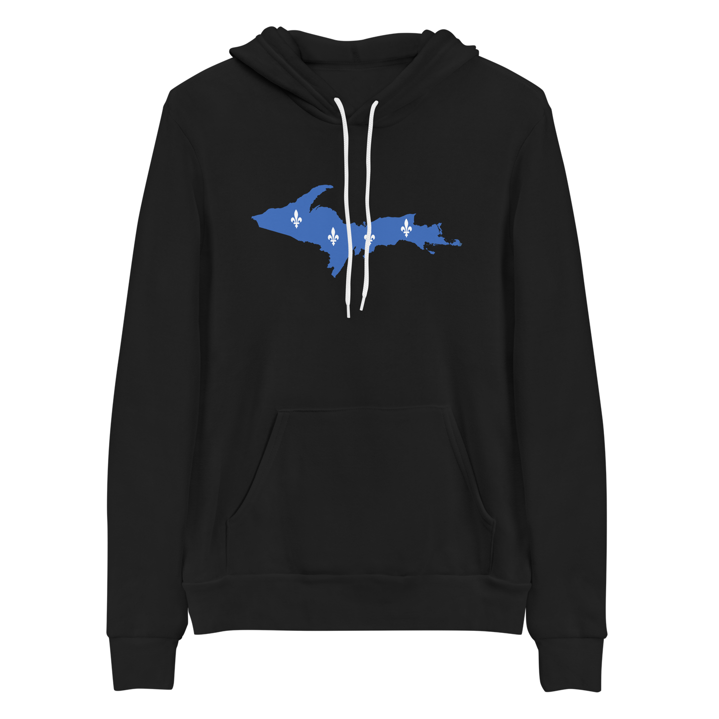 Michigan Upper Peninsula Hoodie (w/ UP Quebec Flag Outline) | Unisex Cloud Fleece