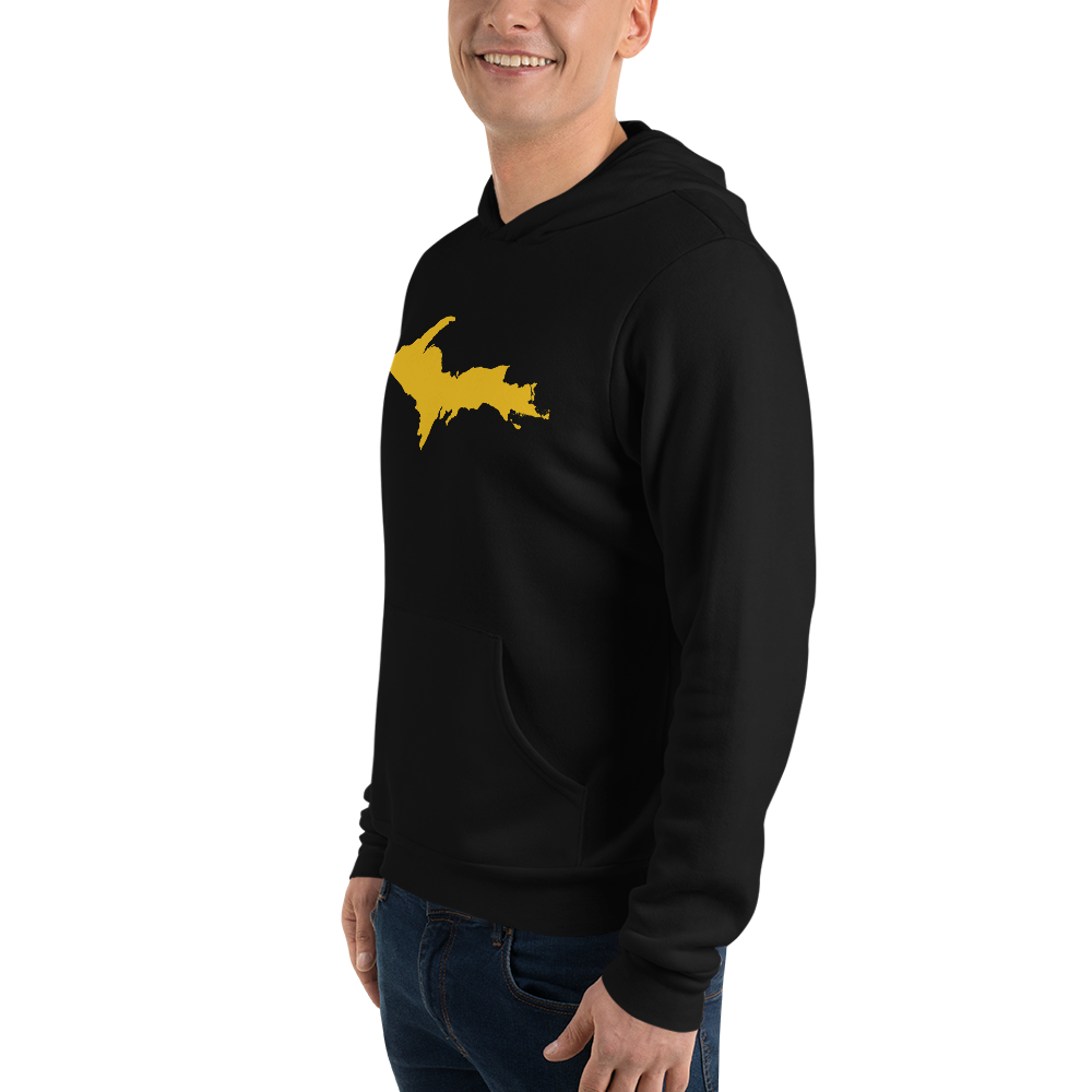 Michigan Upper Peninsula Hoodie (w/ Gold UP Outline) | Unisex Cloud Fleece