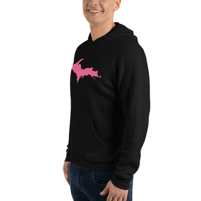 Michigan Upper Peninsula Hoodie (w/ Pink UP Outline) | Unisex Cloud Fleece