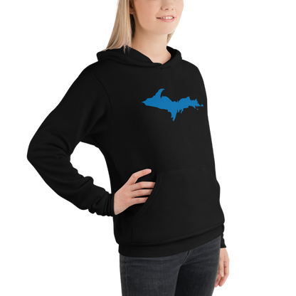 Michigan Upper Peninsula Hoodie (w/ Azure UP Outline) | Unisex Cloud Fleece