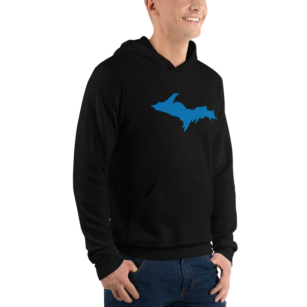 Michigan Upper Peninsula Hoodie (w/ Azure UP Outline) | Unisex Cloud Fleece