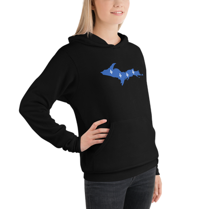 Michigan Upper Peninsula Hoodie (w/ UP Quebec Flag Outline) | Unisex Cloud Fleece