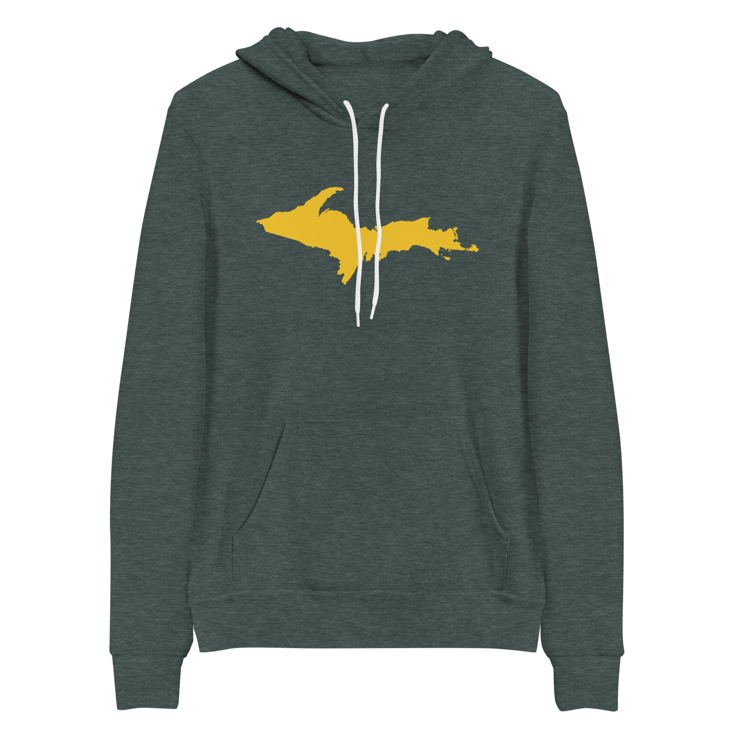 Michigan Upper Peninsula Hoodie (w/ Gold UP Outline) | Unisex Cloud Fleece