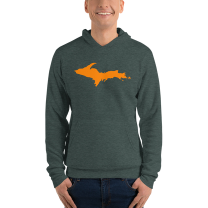 Michigan Upper Peninsula Hoodie (w/ Orange UP Outline) | Unisex Cloud Fleece