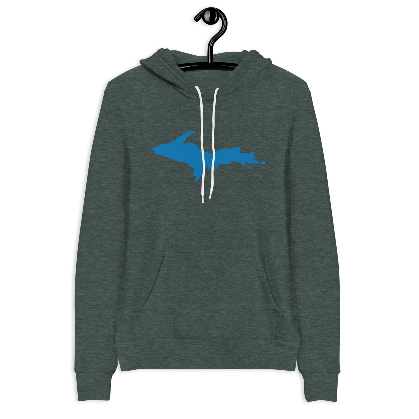 Michigan Upper Peninsula Hoodie (w/ Azure UP Outline) | Unisex Cloud Fleece