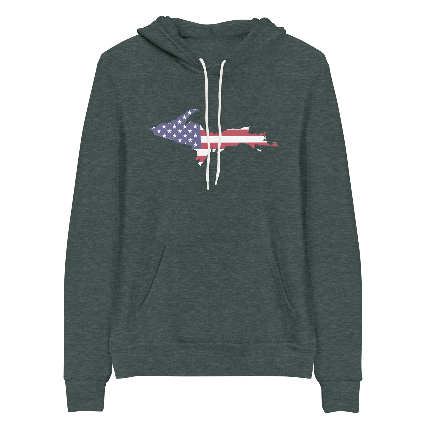 Michigan Upper Peninsula Hoodie (w/ UP MI USA Flag Outline) | Unisex Cloud Fleece