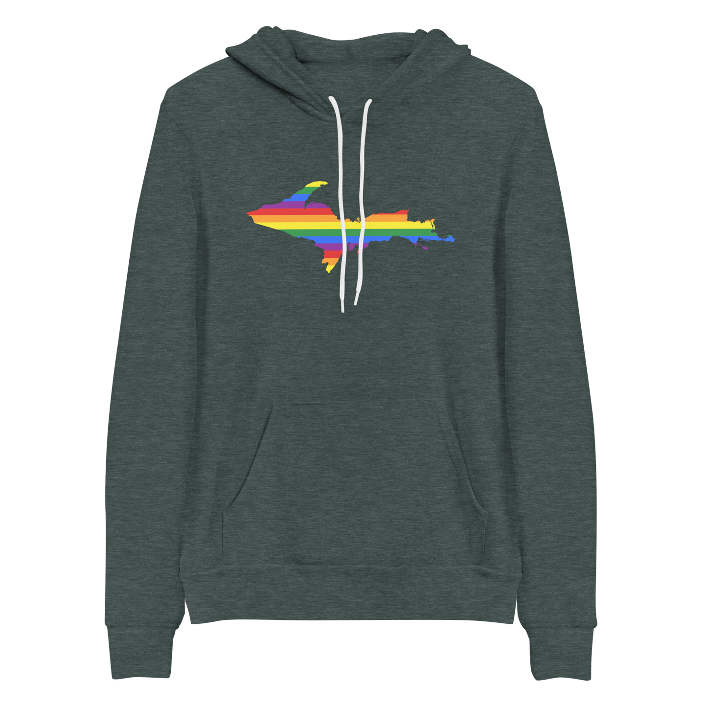 Michigan Upper Peninsula Hoodie (w/ UP Pride Flag Outline) | Unisex Cloud Fleece