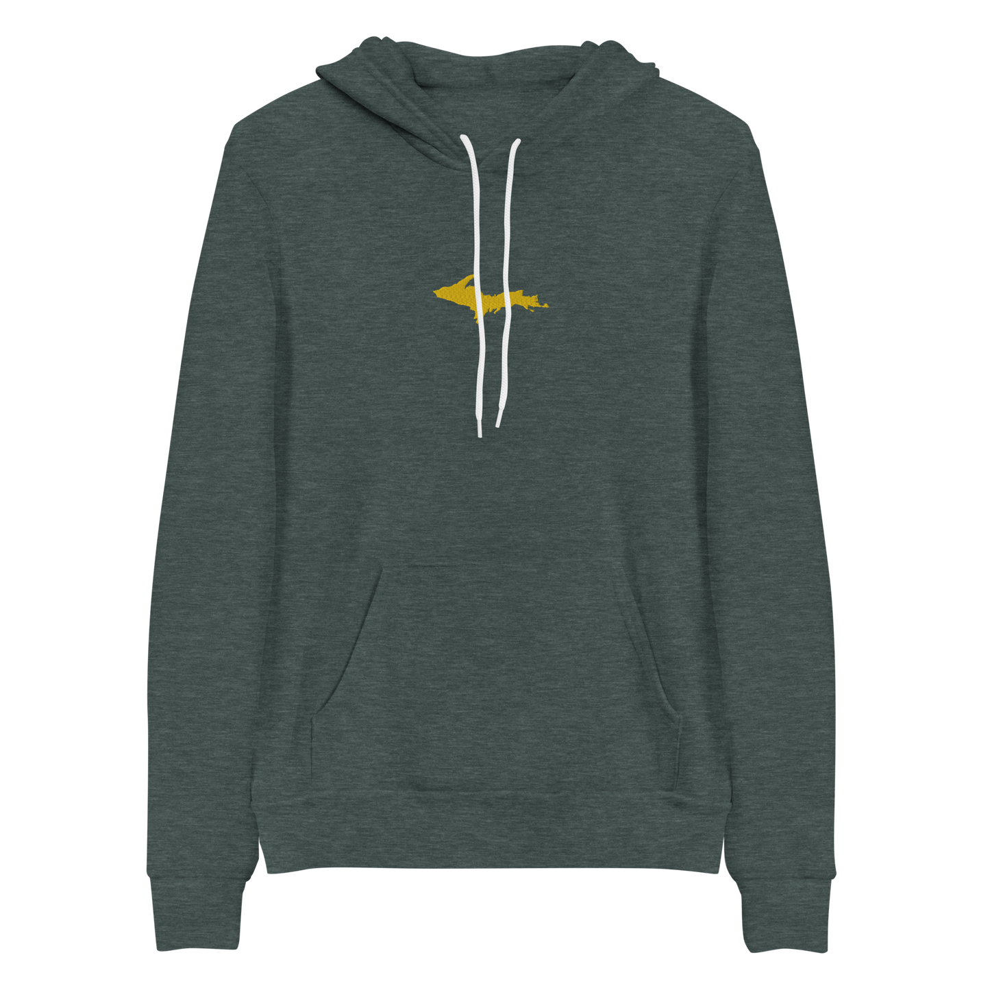 Michigan Upper Peninsula Hoodie (w/ Embroidered Gold UP Outline) | Unisex Cloud Fleece