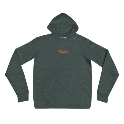 Michigan Upper Peninsula Hoodie (w/ Embroidered Orange UP Outline) | Unisex Cloud Fleece