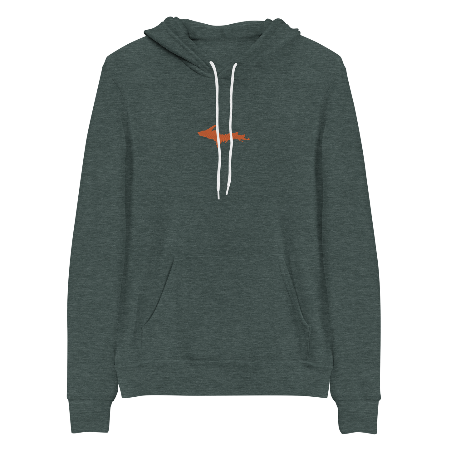 Michigan Upper Peninsula Hoodie (w/ Embroidered Orange UP Outline) | Unisex Cloud Fleece