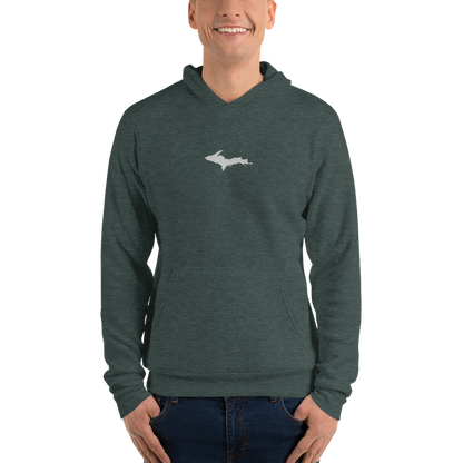 Michigan Upper Peninsula Hoodie (w/ Embroidered UP Outline) | Unisex Cloud Fleece