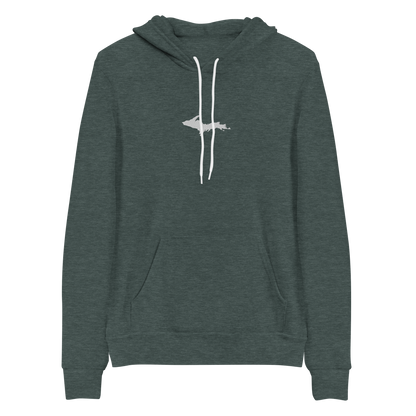 Michigan Upper Peninsula Hoodie (w/ Embroidered UP Outline) | Unisex Cloud Fleece